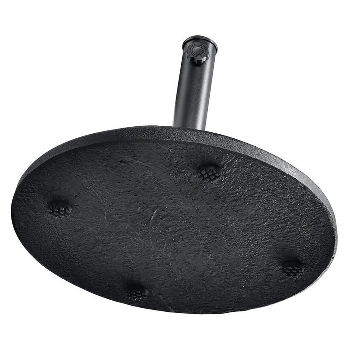 Umbrella Base, Round, Concrete, 33 lb Capacity, 18 x 18 x 13.5, Black