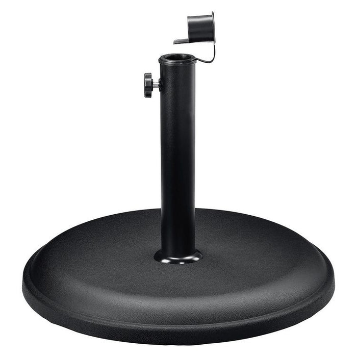 Umbrella Base, Round, Concrete, 33 lb Capacity, 18 x 18 x 13.5, Black