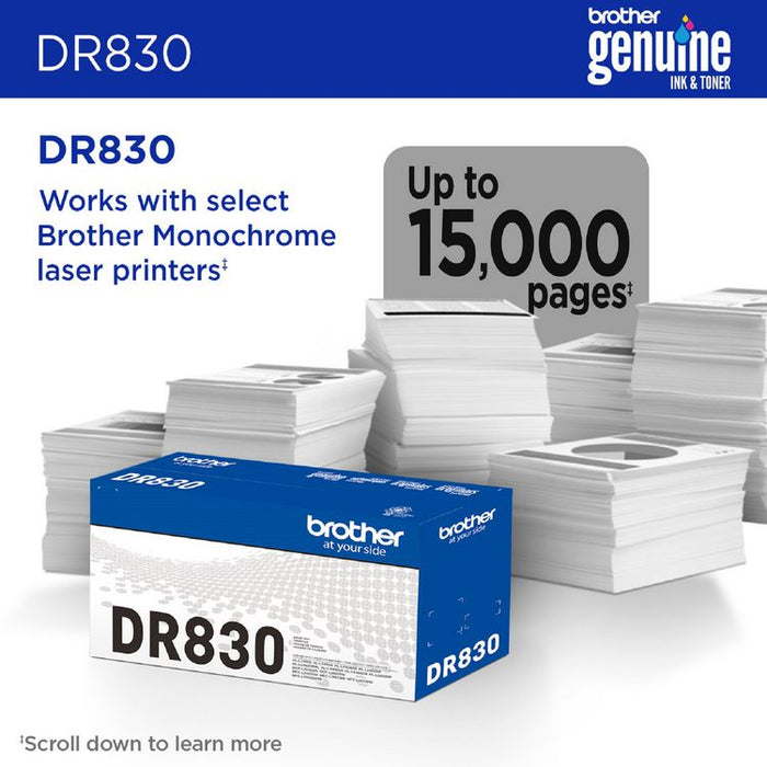 DR830 Drum Unit, 15,000 Page-Yield