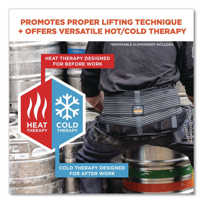 Proflex 1675 Back Support Brace with Cooling/Warming Pack, 2X-Large, 42" to 46" Waist, Black