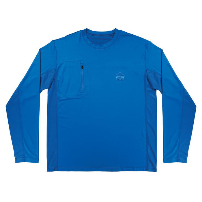 Chill-Its 6689 Cooling Long Sleeve Sun Shirt with UV Protection, 3X-Large, Blue