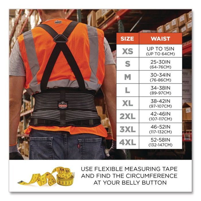 Proflex 1675 Back Support Brace with Cooling/Warming Pack, X-Small, 22" to 25" Waist, Black