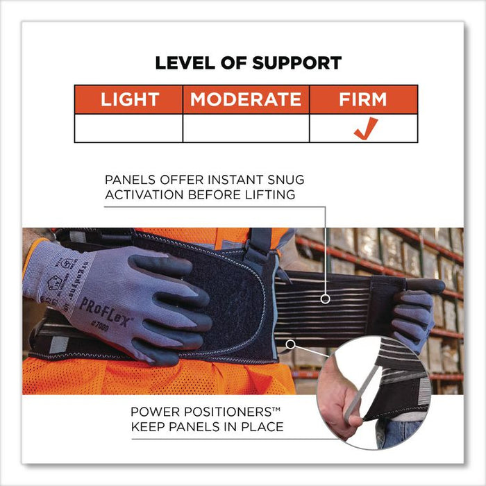 Proflex 1675 Back Support Brace with Cooling/Warming Pack, 3X-Large, 46" to 52" Waist, Black