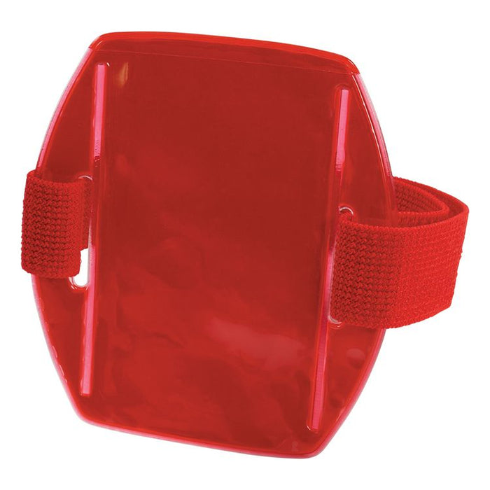 Squids 3386 Arm Band ID/Badge Holder, Vertical, Red 3.75 x 4.25 Holder, 2.5 x 4 Insert