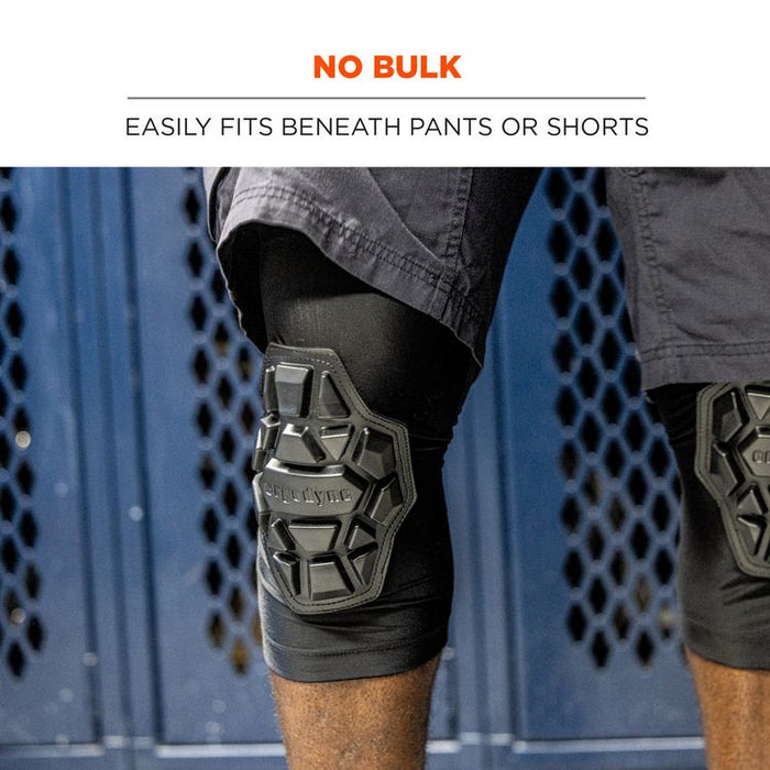 ProFlex 550 Padded Knee Sleeves with 3-Layer Foam Cap, Slip-On, Small/Medium, Black, Pair