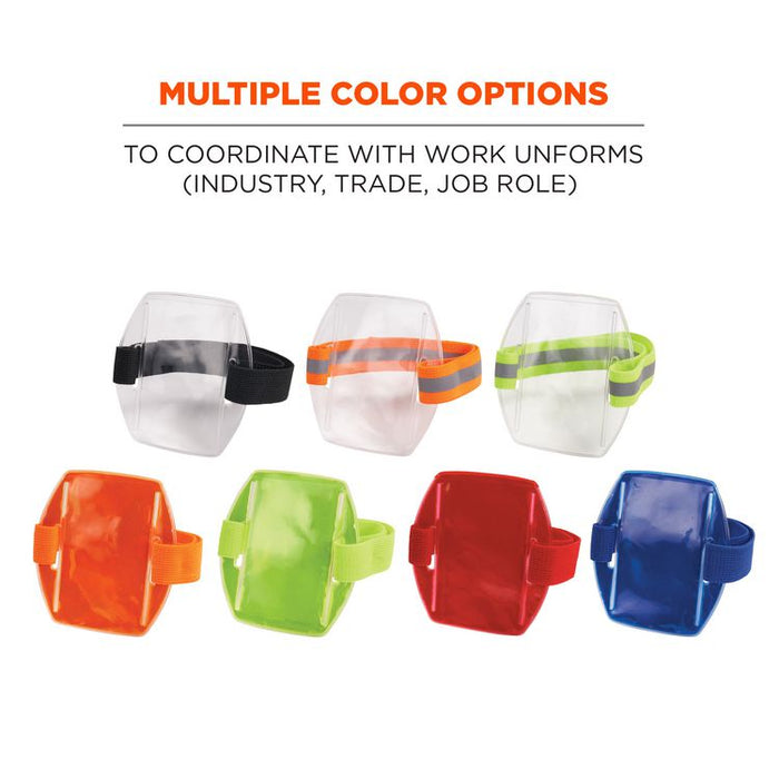 Squids 3386 Arm Band ID/Badge Holder, Vertical, Red 3.75 x 4.25 Holder, 2.5 x 4 Insert