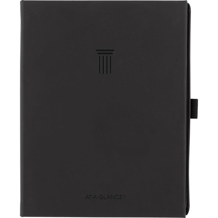 Foundation Undated Weekly/Monthly Planner, 8.5" x 6.75", Black Cover, 12-Month: Undated