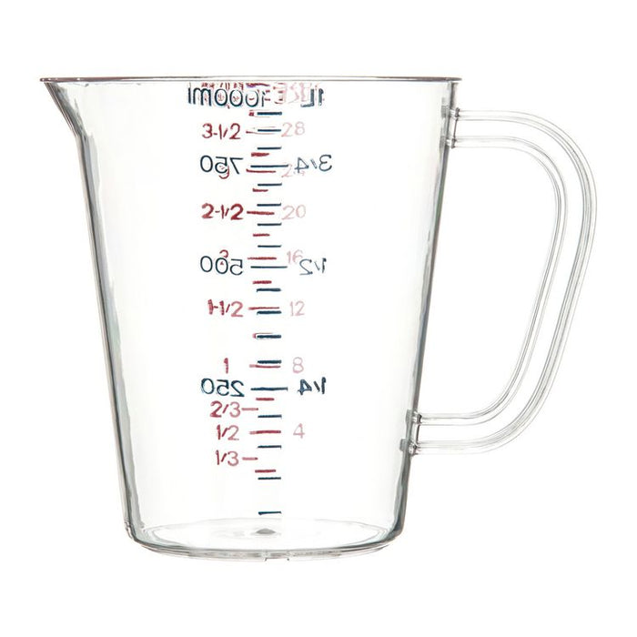 Commercial Measuring Cup, 1 qt, Plastic, Clear