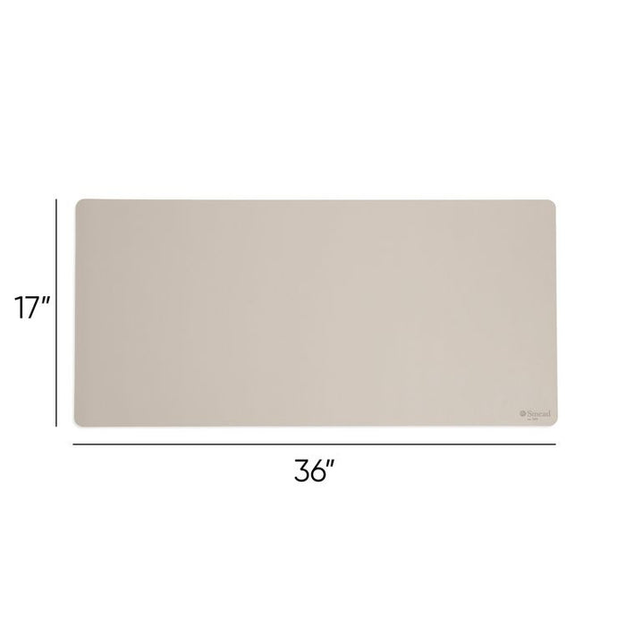 Vegan Leather Desk Pads, 36" x 17", Sandstone