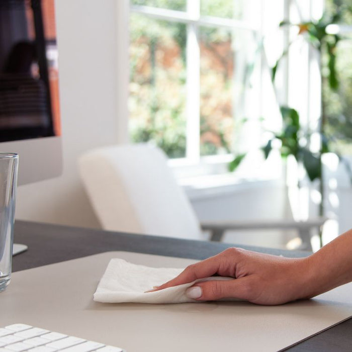 Vegan Leather Desk Pads, 36" x 17", Sandstone