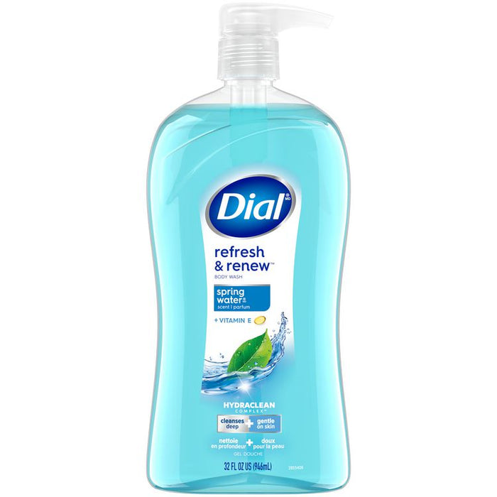 Body Wash, Spring Water Scent, 32 oz, 4/Carton