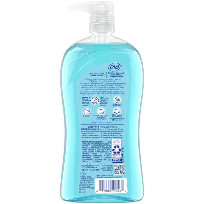 Body Wash, Spring Water Scent, 32 oz, 4/Carton