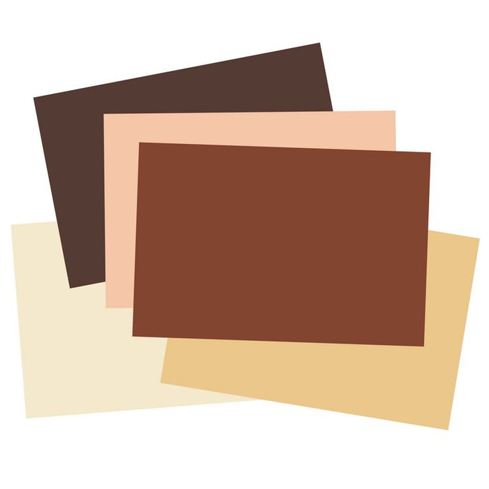 Tru-Ray Construction Paper, 70 lb Text Weight, 12 x 18, Assorted Skin Tone Colors, 50/Pack