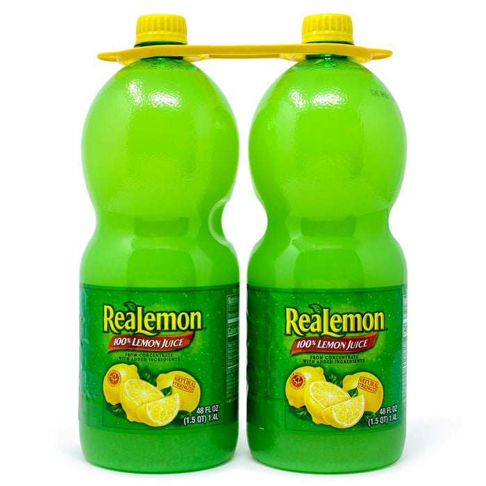 Lemon Juice from Concentrate, 48 oz Bottle, 2/Pack, 2 Packs/Carton