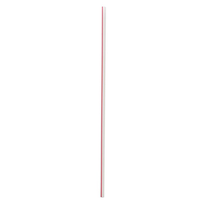 Wrapped Giant Straws, 10.25", Polypropylene, Red/White Striped, 300/Pack, 4 Packs/Carton