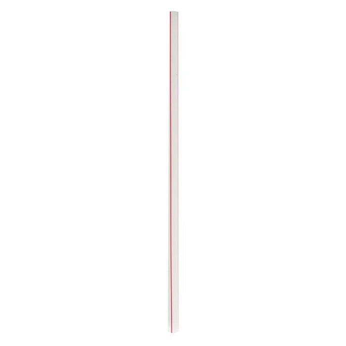 Wrapped Jumbo Straws, 10.25", Polypropylene, Red/White Striped, 500/Pack, 4 Packs/Carton