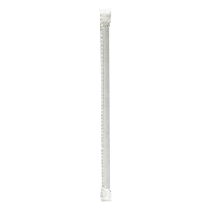 Wrapped Jumbo Paper Straws, 7.75", Paper, Black, 320/Pack, 4 Packs/Carton