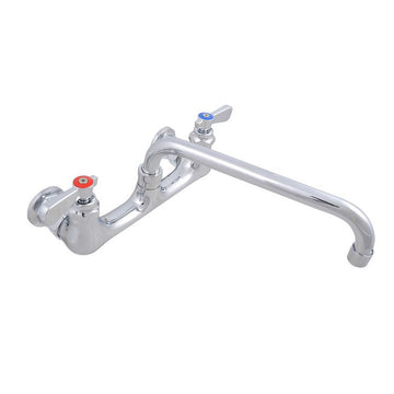 WorkForce Standard Duty Faucet, 8" Height/10" Reach, Chrome-Plated Brass