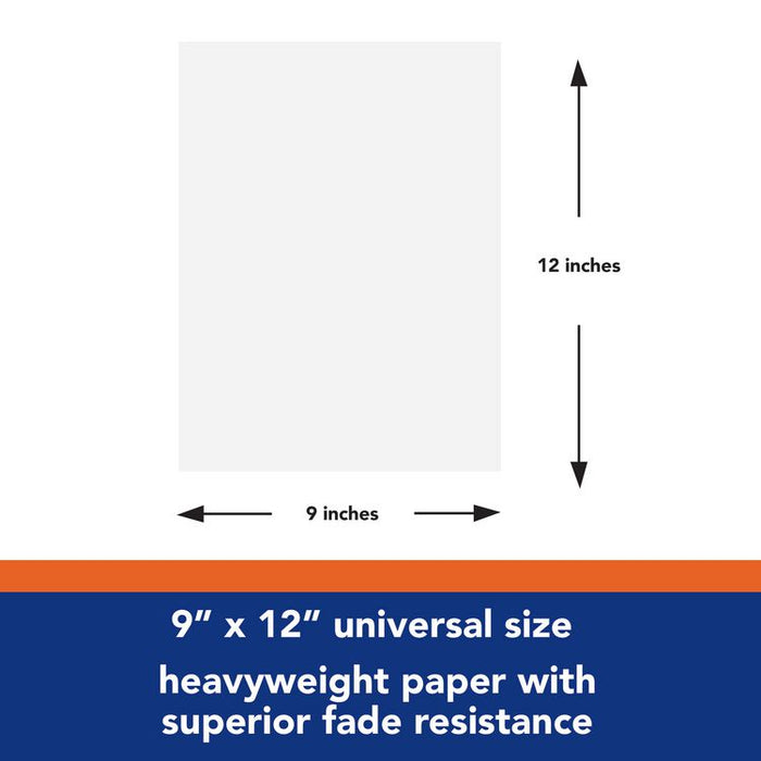 Tru-Ray Construction Paper, 76 lb Text Weight, 9 x 12, White, 50 Sheets/Pack, 50 Packs/Carton