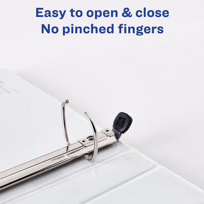 Heavy-Duty View Binder with DuraHinge and One Touch EZD Rings, 3 Rings, 1" Capacity, 11 x 8.5, Navy Blue, 12/Carton
