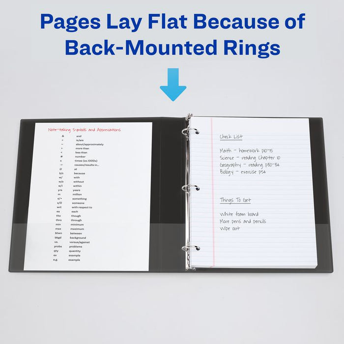 Heavy-Duty View Binder with DuraHinge and One Touch EZD Rings, 3 Rings, 2" Capacity, 11 x 8.5, White, 6/Carton
