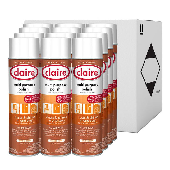 Multi Purpose Polish, 18 oz Aerosol Spray, 12/Carton