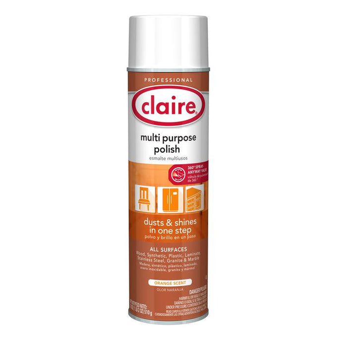 Multi Purpose Polish, 18 oz Aerosol Spray, 12/Carton
