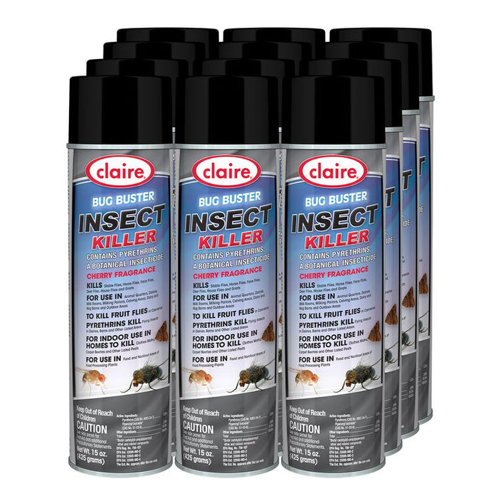 Bug Buster Insect Killer, 15 oz Aerosol Spray, 12/Carton