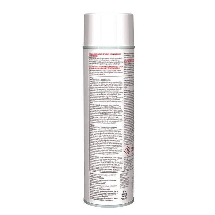 Aerosol Air Freshener and Deodorizer, Apple, 10 oz Aerosol Spray, 12/Carton