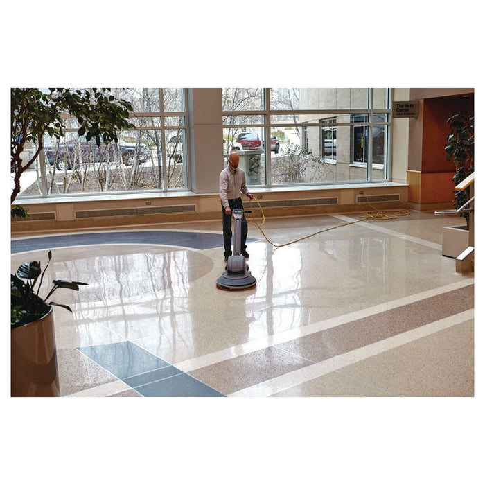 Low-Speed Buffer 5100 Floor Pads, 15" Diameter, Red, 5/Carton