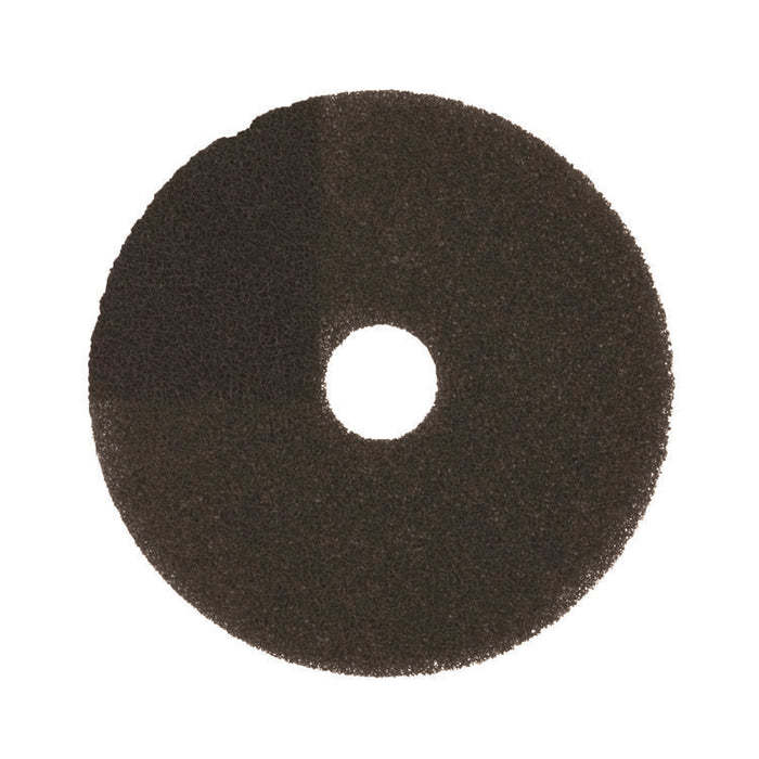 Low-Speed High Productivity 7300 Floor Pads, 13" Diameter, Black, 5/Carton
