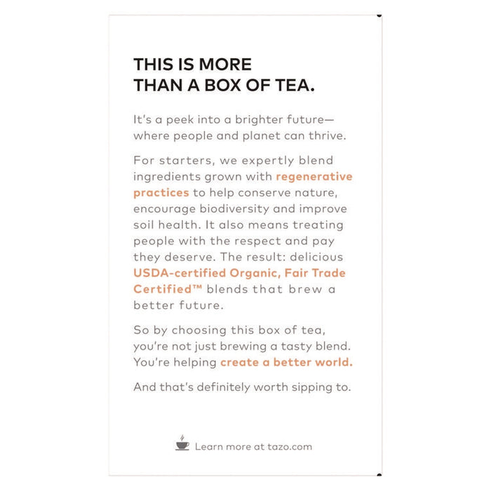 Tea Bags, Organic Refresh Mint, 16/Box, 6 Boxes/Carton