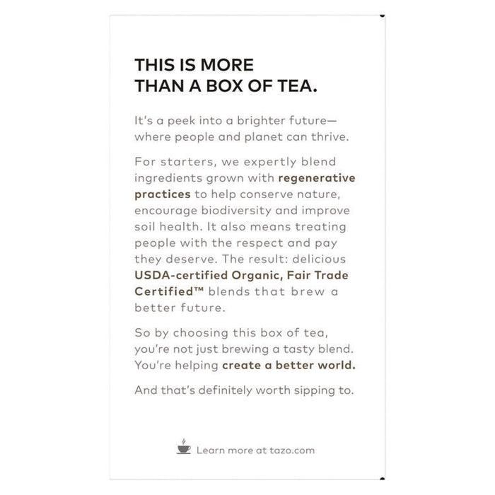 Tea Bags, Organic Earl Grey, 16/Box, 6 Boxes/Carton