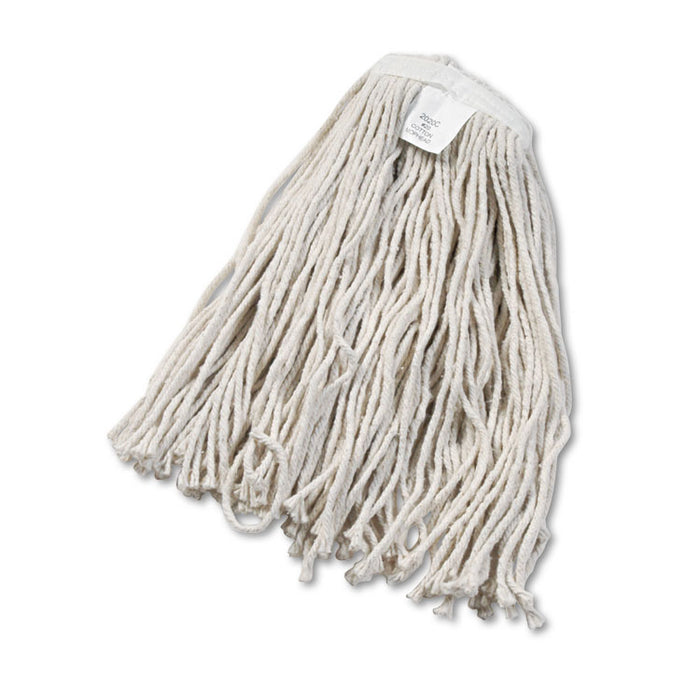 Cut-End Wet Mop Head, Cotton, #20, White