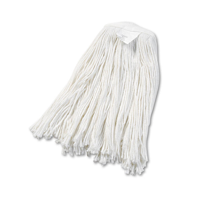 Cut-End Wet Mop Head, Rayon, #20, White, 12/Carton