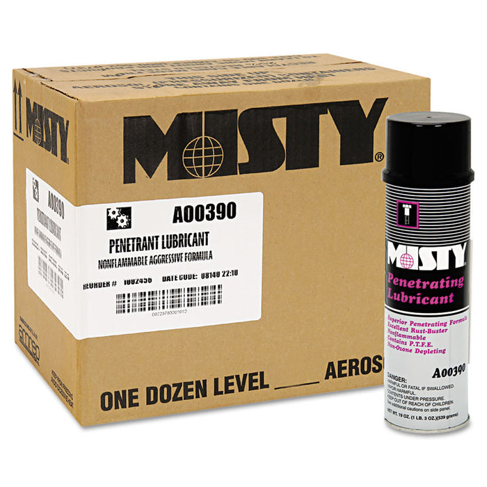 Penetrating Lubricant Spray, 19 oz Aerosol Can, 12/Carton