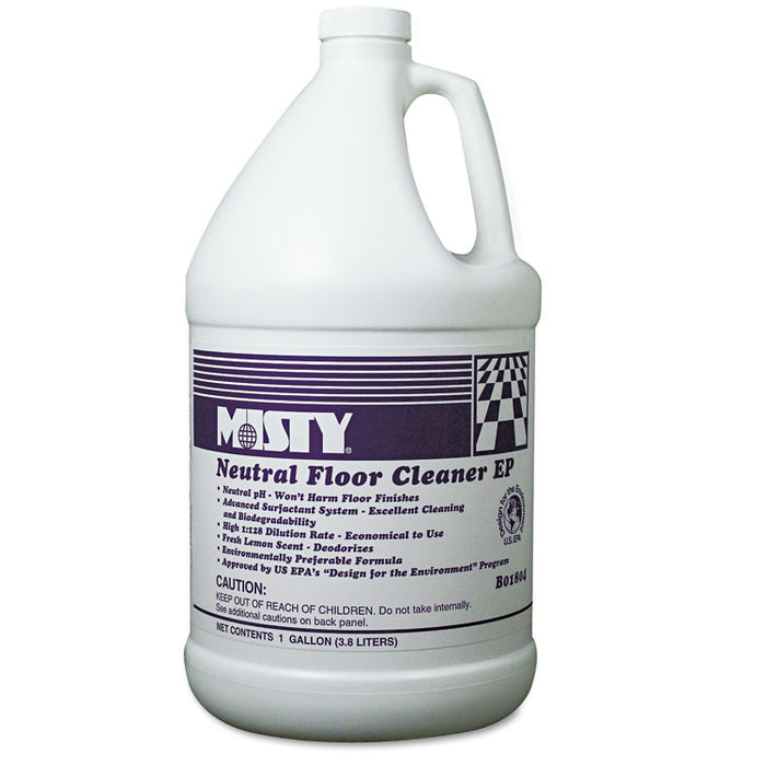 Neutral Floor Cleaner EP, Lemon Scent, 1 gal Bottle, 4/Carton